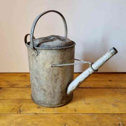 2.5 gallon galvanised vintage watering can planter