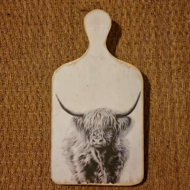 Highland cow decorative presentation board