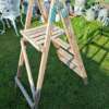 characterful vintage wooden step ladder back