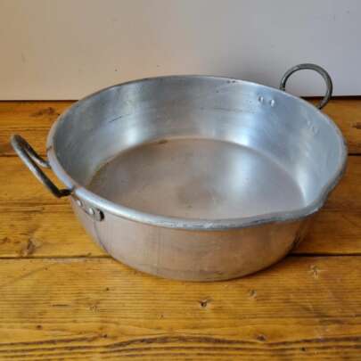 Vintage aluminium jam pan